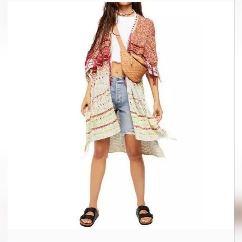 Free People Skies The Limit Cardigan Size: Small Color: Desert Dream Combo